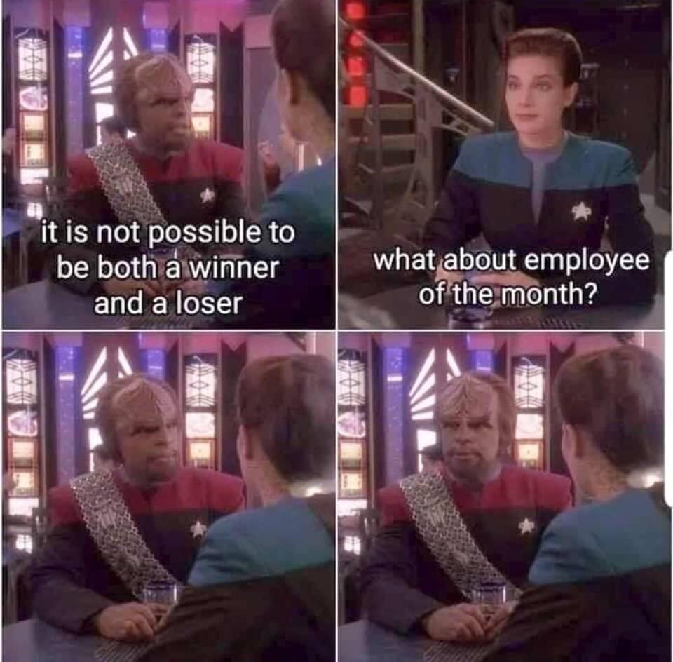 Okay, here's a breakdown of the image (a screenshot from *Star Trek: Voyager* featuring Captain Janeway and Chakotay) through the lenses you requested, with sections only where applicable. It's a rich image for some o...