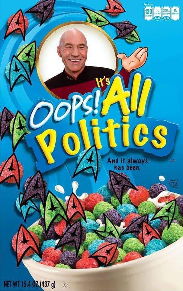 Okay, here's an analysis of the image of the "Oops! All Politics" cereal box, broken down into sections addressing the requested theoretical frameworks. I'll indicate when a framework doesn't *really* apply strongly t...