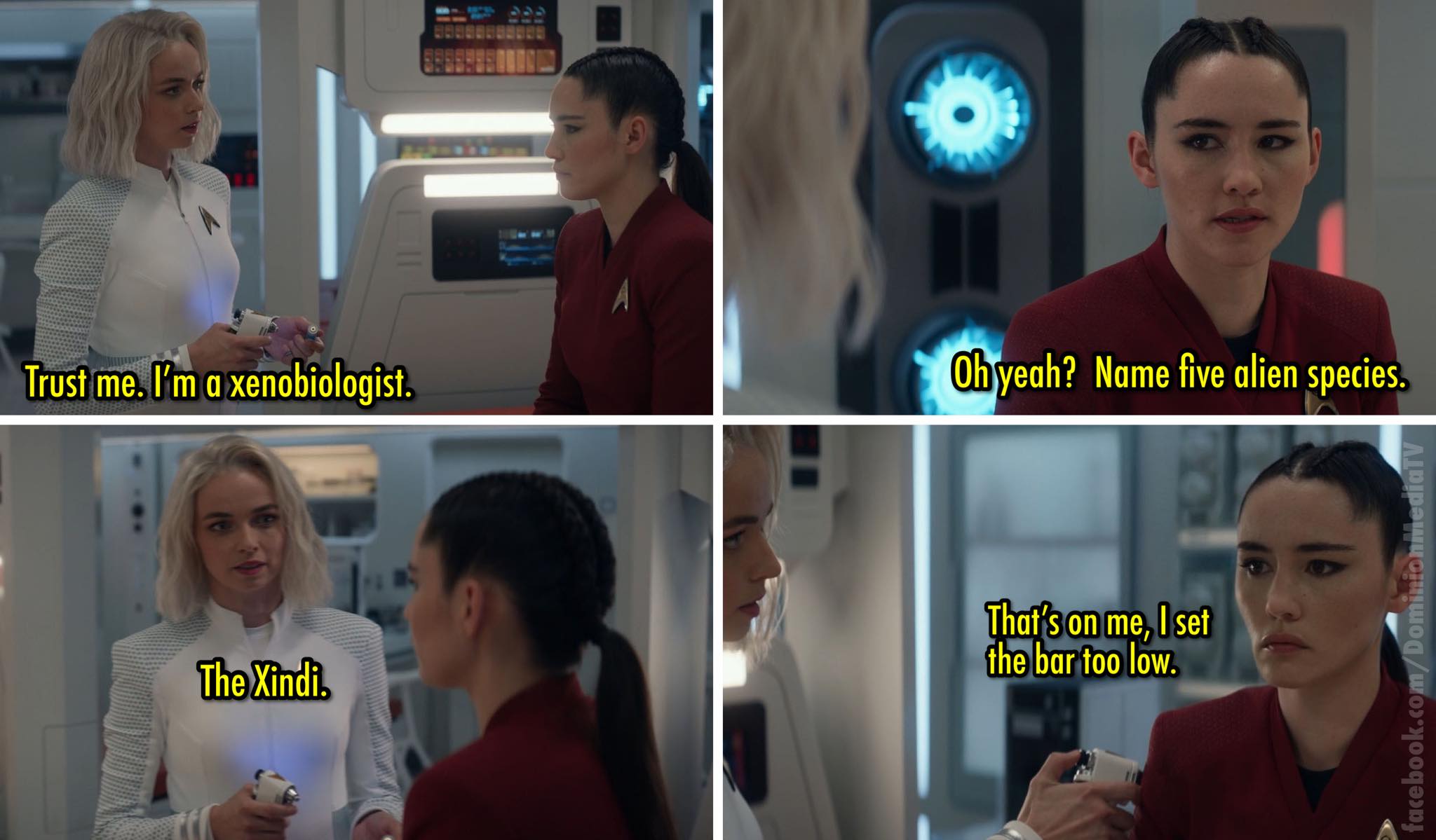 Okay, let's break down these screenshots from a theoretical perspective. Given the content, several lenses are highly applicable. **Visual Description** The screenshots depict scenes from *Star Trek: Strange New World...