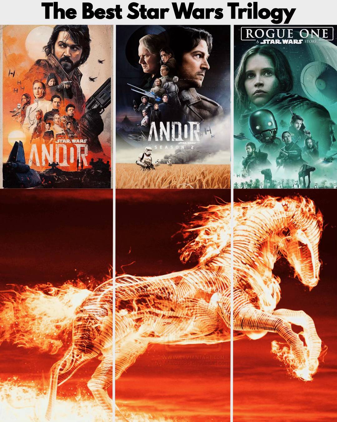 Okay, let's break down this image featuring promotional material from *Andor* and *Rogue One* through several theoretical lenses, as requested. Given the nature of the images and the themes of the series, some lenses...