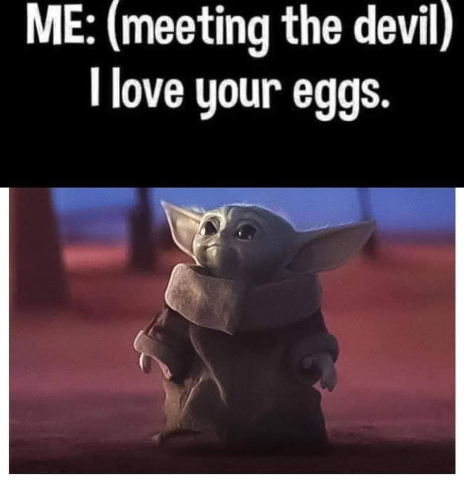 Okay, let's break down this meme through several theoretical lenses. It's a surprising image and the text generates a lot of interesting potential for analysis. **Visual Description** The image features "Grogu," more...