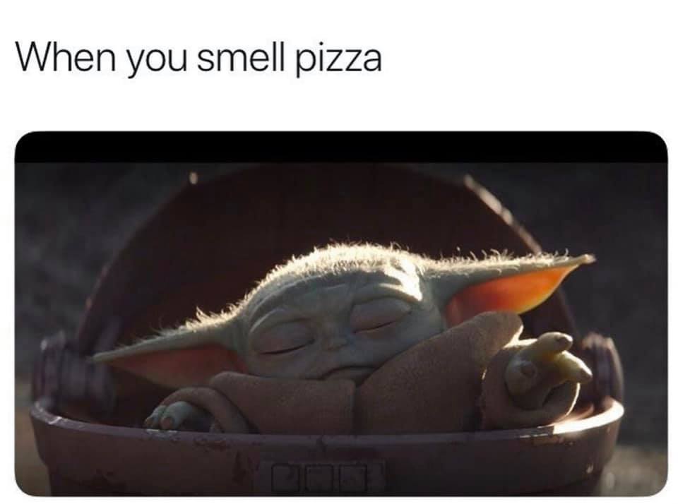 Okay, let's break down this meme using the theoretical frameworks requested. **Visual Description** The image depicts “Baby Yoda” (Grogu) from the Disney+ series *The Mandalorian*. He is sitting inside a vessel or pod...