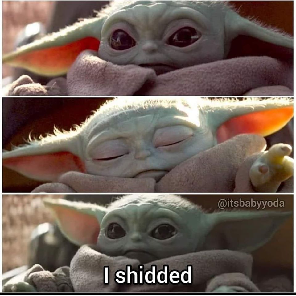 Okay, let's break down this meme of "Baby Yoda" with the text "I shidded" through various theoretical lenses. Here's an analysis, addressing only those sections that are relevant and have something meaningful to say a...