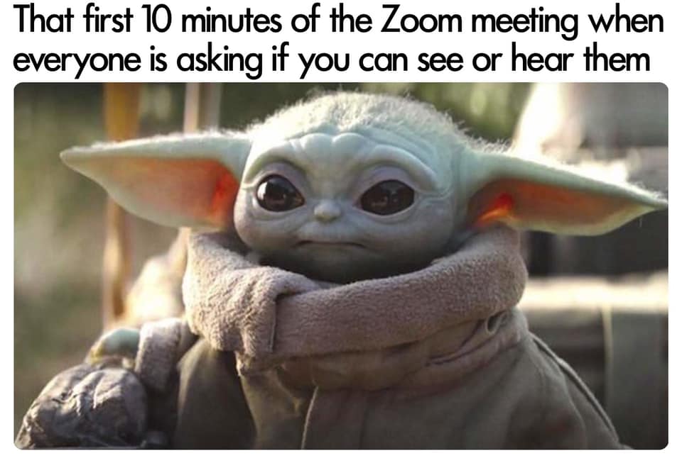 Okay, let's break down this meme using the requested theoretical frameworks. **Visual Description** The image depicts “Baby Yoda” (Grogu) from the Disney+ series *The Mandalorian*. He is positioned in a close-up, mid-...