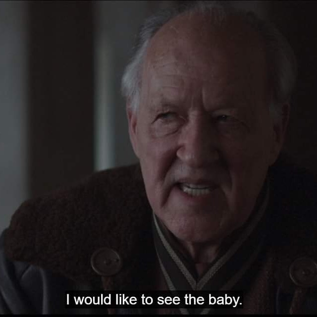 Okay, let's break down this image and its accompanying line ("I would like to see the baby") through the requested critical lenses. This is going to be complex, as the context is crucial. This image is widely recogniz...