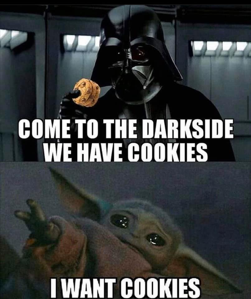 Okay, let's break down this meme with the lenses you’ve requested. It's a surprisingly rich image for analysis! ## Visual Description The image is a digitally altered meme combining two iconic images from the *Star Wa...