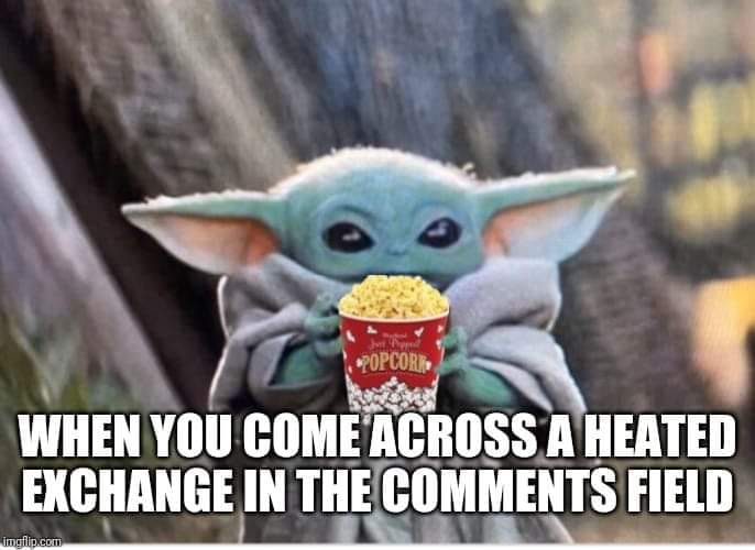 Okay, let's break down this meme through the lenses you've requested. **Visual Description** The meme features a digitally manipulated image of "Grogu" (commonly known as "Baby Yoda") from *The Mandalorian*. Grogu is...