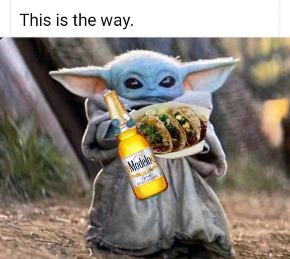 Okay, let's analyze this image of "Baby Yoda" (Grogu) holding a Modelo beer and a plate of tacos, using the frameworks you requested. I’ll break it down section by section, noting when a particular framework *doesn't*...