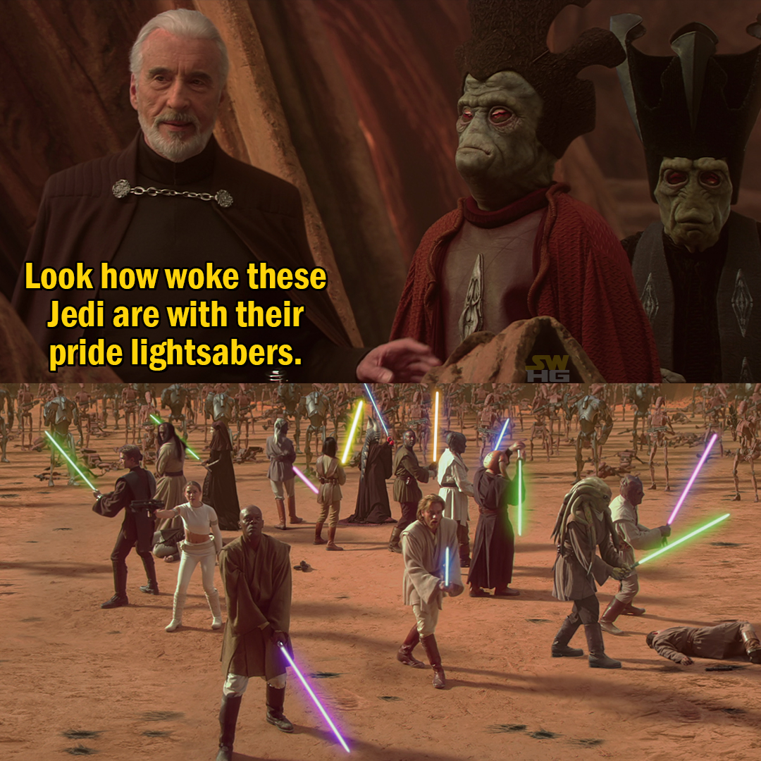 Okay, let's analyze this image through the requested theoretical lenses. It's worth noting the image is inherently layered with internet meme culture and contemporary political discourse ("woke" as a specific term), w...