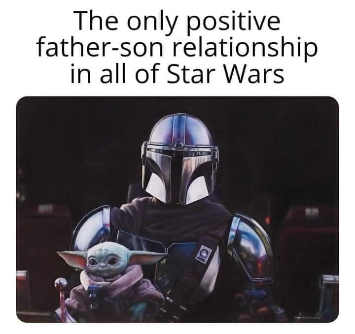 Okay, let's break down this image and its associated claim ("The only positive father-son relationship in all of *Star Wars*") through the lenses you've provided. I'll prioritize analysis only where the theoretical fr...