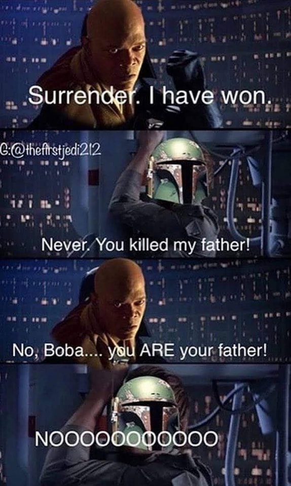 Okay, let's break down this meme featuring a Star Wars/WWE mashup through various critical lenses. **Visual Description** The image is a four-panel meme. It's constructed from screen captures that combine scenes from...