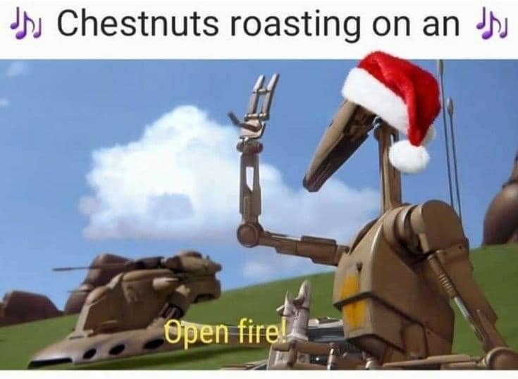 Okay, let's break down this meme through various critical lenses, noting which lenses don't quite apply. ## Visual Description The image is a still from *Star Wars: Episode II – Attack of the Clones*. It features a Ba...