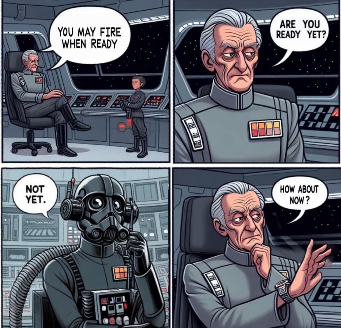 Okay, let's break down this comic strip using the requested theoretical frameworks. It’s a surprisingly rich piece for a simple gag, offering several avenues for analysis. ## Visual Description The comic is a four-pan...