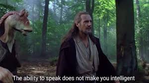 Okay, here's an analysis of the image, broken down by the requested theoretical frameworks, with sections only included where applicable. **Visual Description** The image is a still from the film *Star Wars: The Phant...