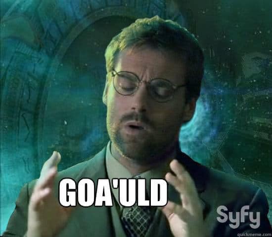 Okay, let's break down this image through the requested theoretical lenses. **Image Description** The image features Daniel Jackson (played by Michael Shanks) from the sci-fi series *Stargate SG-1*. He appears shocked...