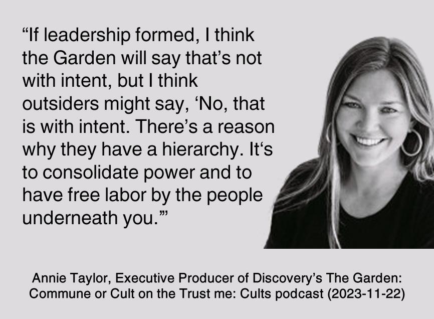 Here's an analysis of the image and quote, broken down into relevant theoretical sections. **Visual Description** The image is a headshot of Annie Taylor, identified as the Executive Producer of Discovery’s "The Garde...