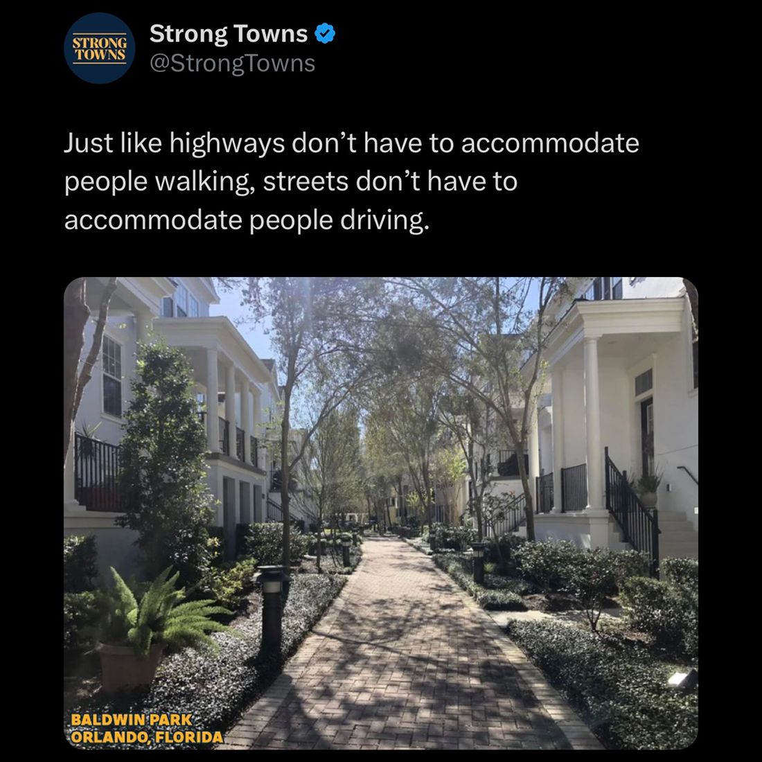 Okay, let's break down this image and its accompanying text through various critical lenses. ## Visual Description The image depicts a pedestrian walkway or path running through a residential neighborhood. The walkway...