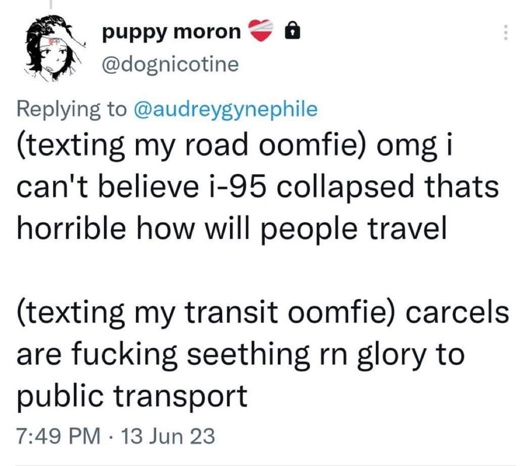 The meme is a humorous exchange between two individuals, where one person is trying to explain the concept of a "carcels" (a typo for "car-els") as a way to describe the lack of infrastructure in a city's road design....