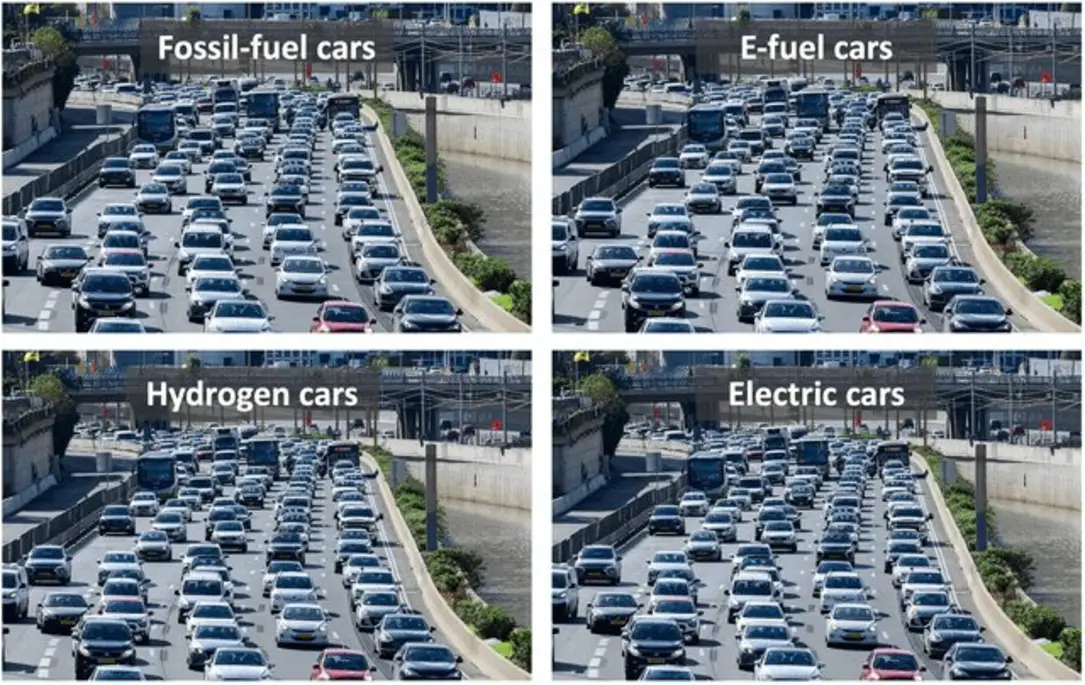 Okay, let's break down these images of congested roadways through the lenses of various theoretical frameworks. Given the relatively straightforward visual subject, some of these will be more applicable than others, a...