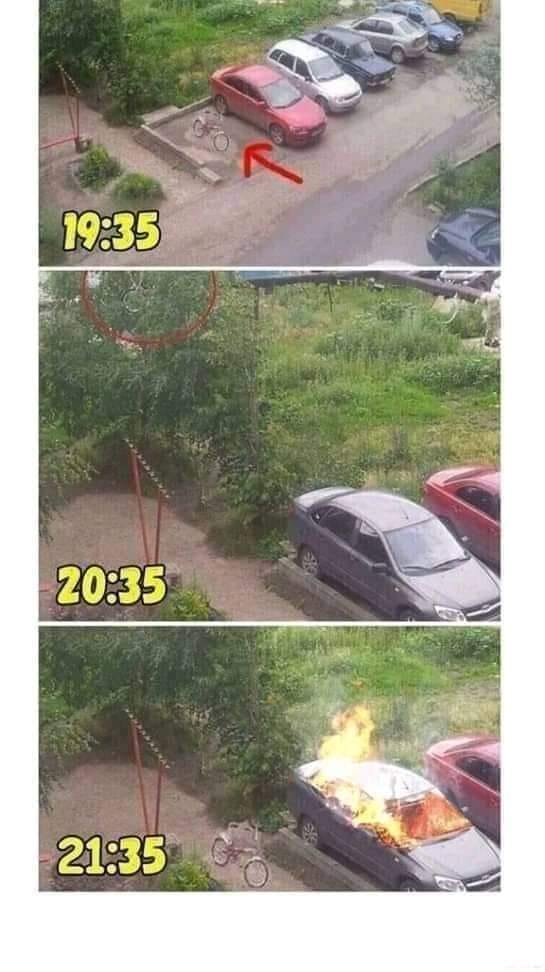 Okay, let's analyze the image series with the requested theoretical lenses. **Visual Description** The image presents a three-panel sequence captured by what appears to be a security camera. Each panel is time-stamped...