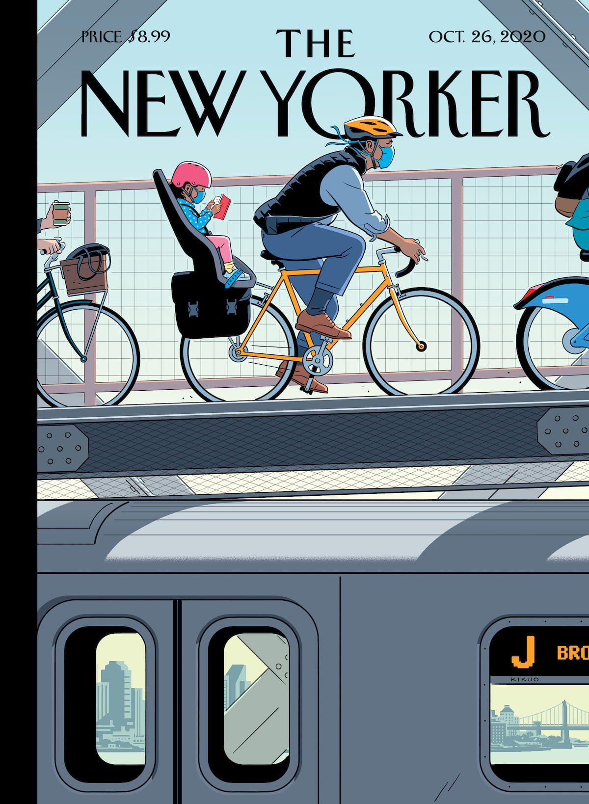 Okay, let's break down this New Yorker cover from October 26, 2020, through the lenses you've requested. Not all sections will apply as strongly, so I'll indicate when that's the case. ## Visual Description The cover...