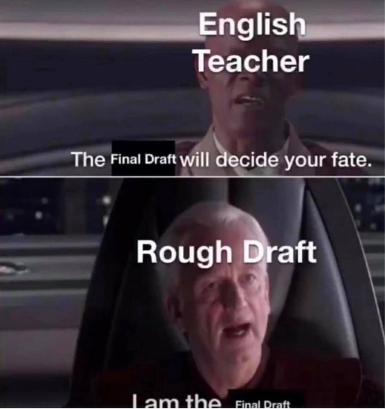 Okay, here's an analysis of the meme, broken down into sections as requested. I will only include sections relevant to the content. ## Visual Description The meme uses a multi-panel image format based on the "Darth Si...